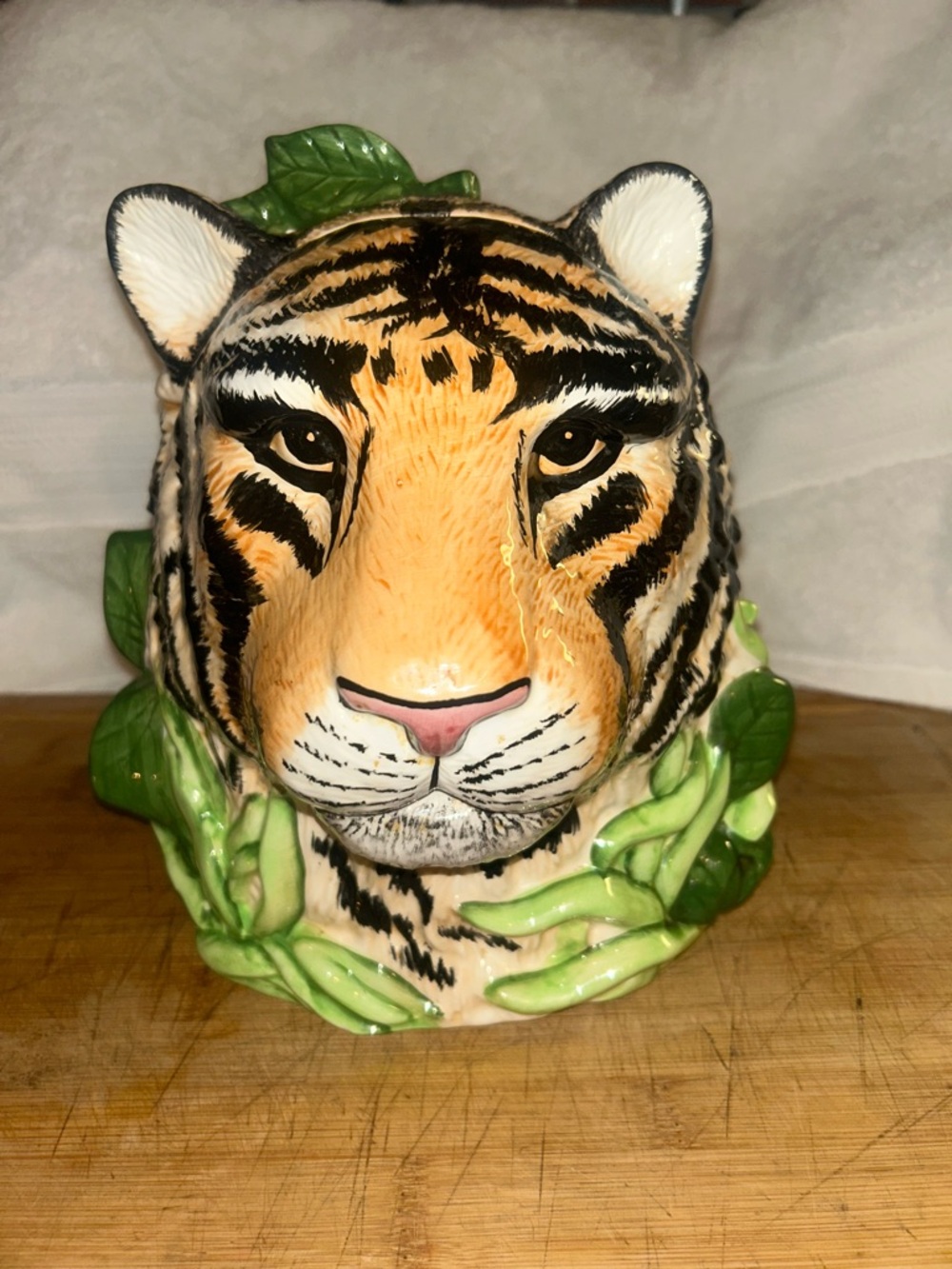 Ceramic Tiger Head Cookie jar vintage 1998